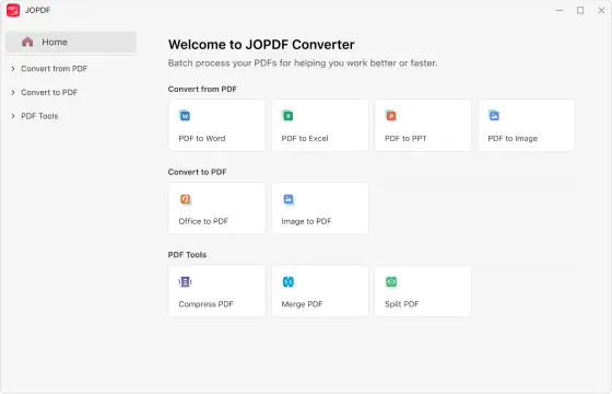 Batch Convert PDFs with JOPDF for Windows